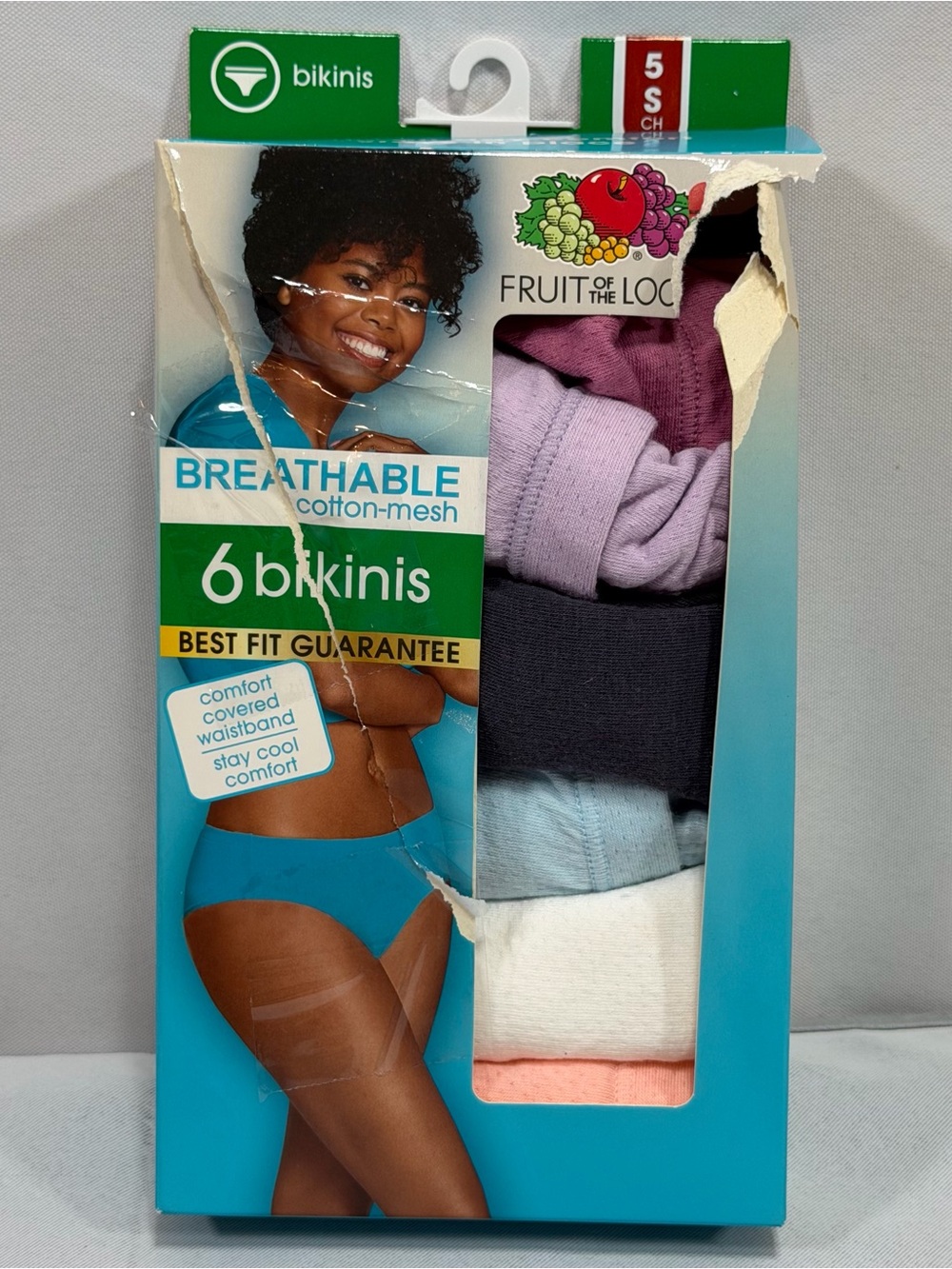 Fruit of The Loom Women Bikini Underwear Breathable Cotton Blend Size Small 5